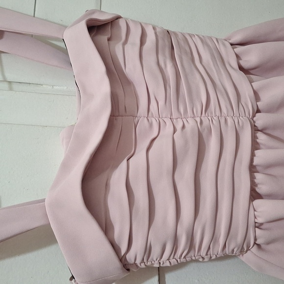 NWT POWDERY LIGHT PINK DRAPED BALLOON MINI DOLL DRESS - Picture 13 of 15